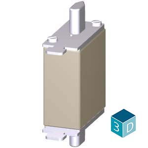 SIEMENS LV HRC fuse element, NH000, In: 32 A, gG, Un AC: 500 V, Un DC: 250 V, Combined indicator, live grip lugs