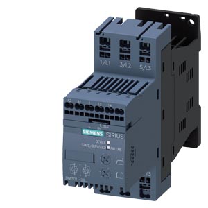 SIEMENS SIRIUS SOFT STARTER S00 12.5 A, 5.5 KW/400 V, 40 °C 200-480 V AC, 110-230 V AC/DC SPRING-TYPE TERMINALS