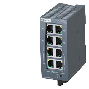 SIEMENS SCALANCE XB008 UNMANAGED INDUSTRIAL ETHERNET SWITCH